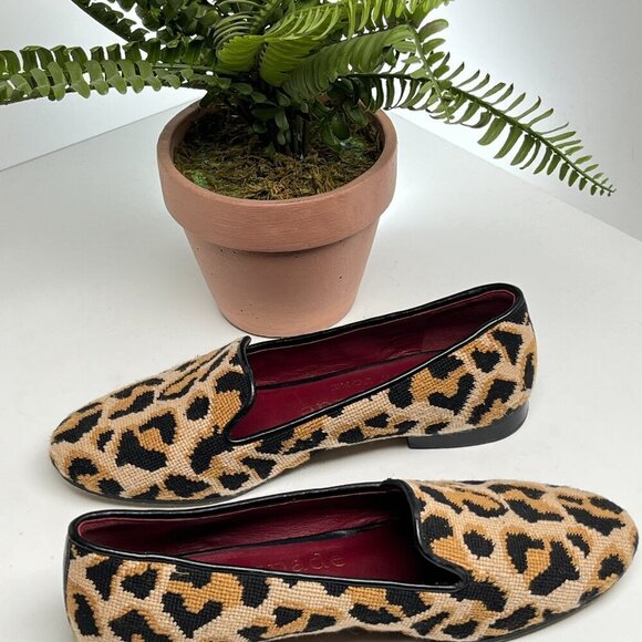 Kate Spade Shoes Needlepoint  Leopard Print Leather Size 6.5 - Picture 14 of 14
